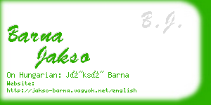 barna jakso business card